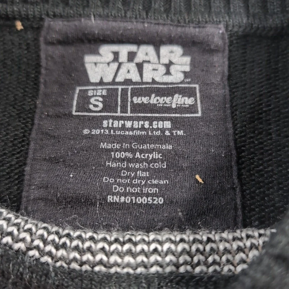 Star Wars Welovefine Size Small Darth Vader Crew Neck Pull Over‎ Knit Sweater